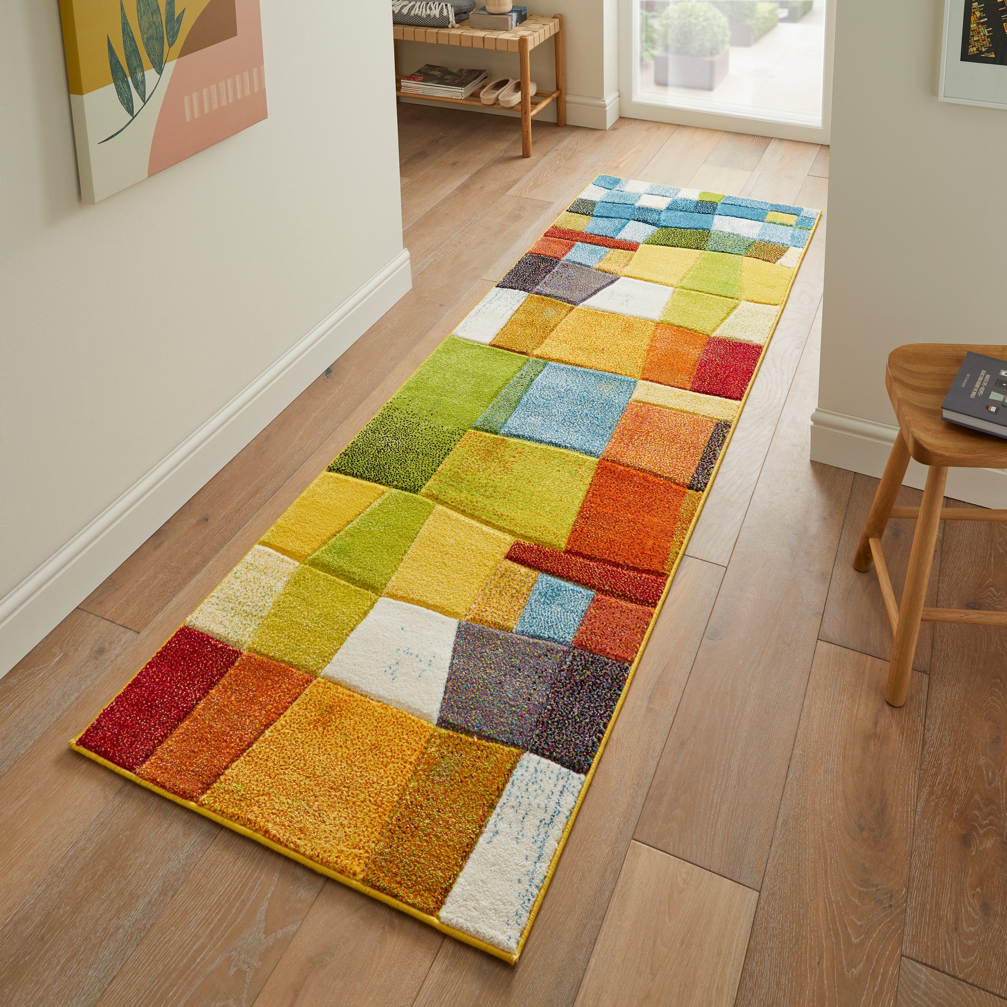 Viva Viv102 Geometric Runner Rug By Concept Looms In Multi